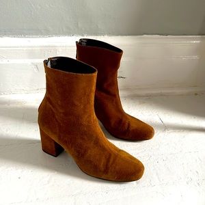 Free People Suede Cognac boots, made in Portugal